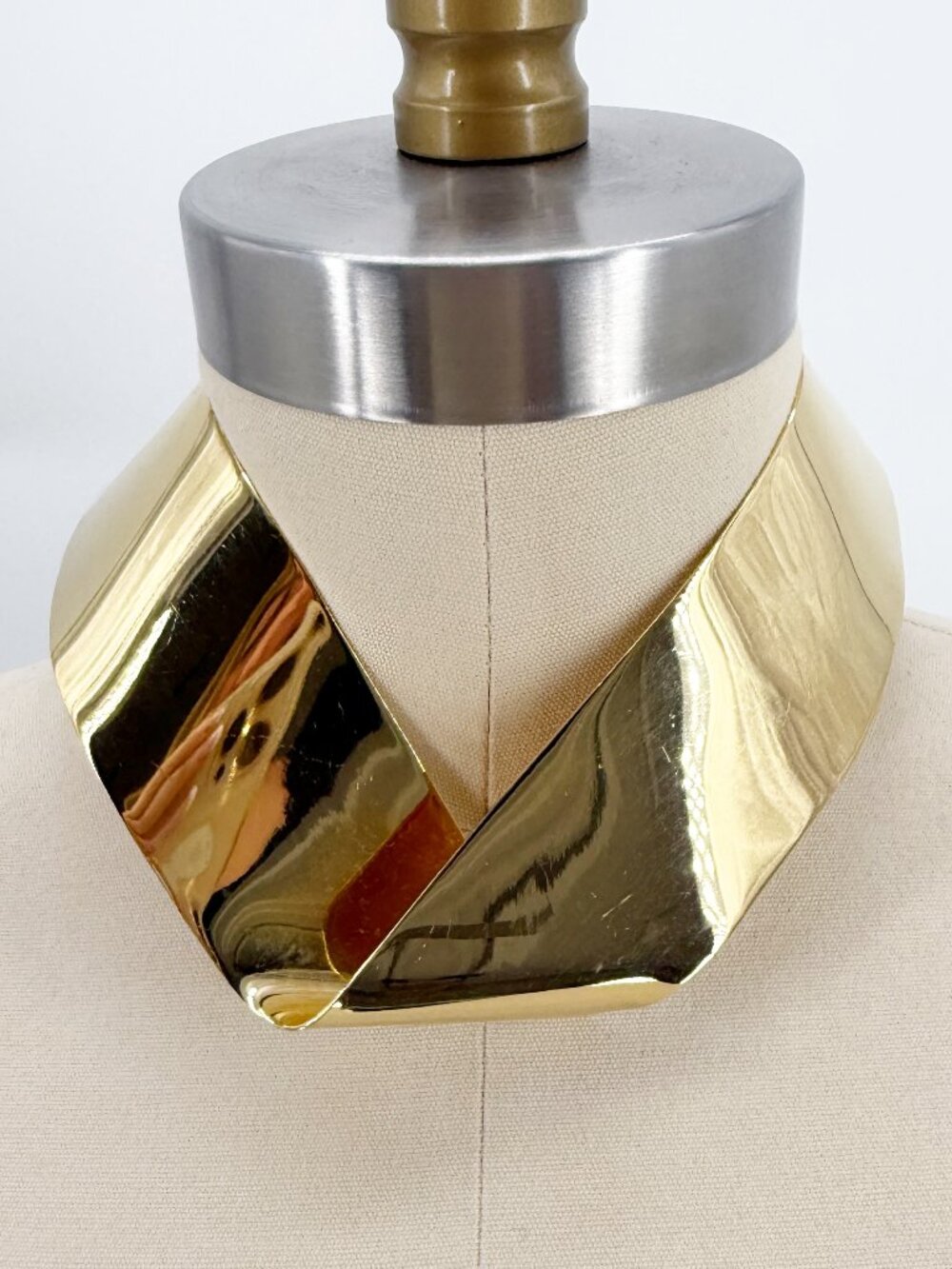 Fernando Rodriguez Gold Metal Collar Necklace